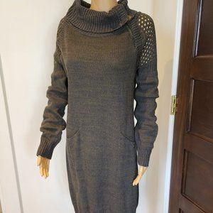 Prana Green & Navy Sweater Dress